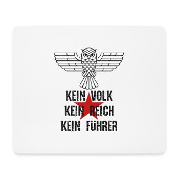 GEGEN NAZIS ANTINATIONALISTISCH ANTIFA STERN EULE - Mousepad (Querformat) - Weiß - Vorne