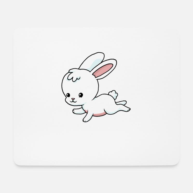 Kleines Häschen - Mousepad (Querformat) - Weiß