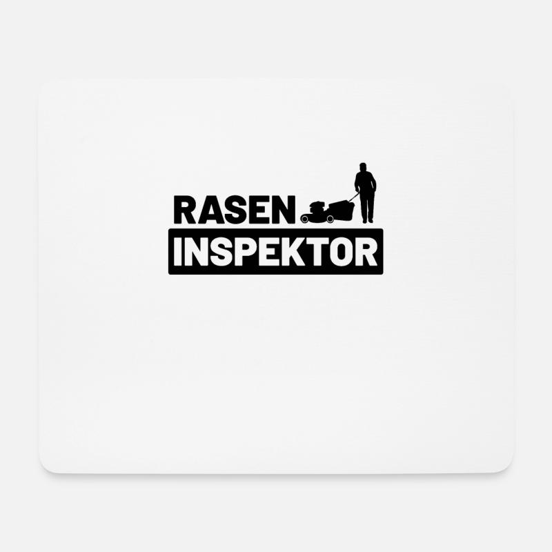 Rasen Inspektor - Mousepad (Querformat) - Weiß