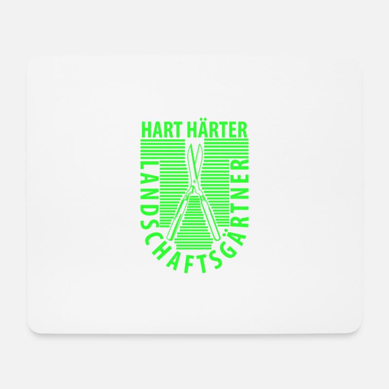 Landschaftsgärtner Gärtner Hart Härter Geschenk - Mousepad (Querformat) - Weiß
