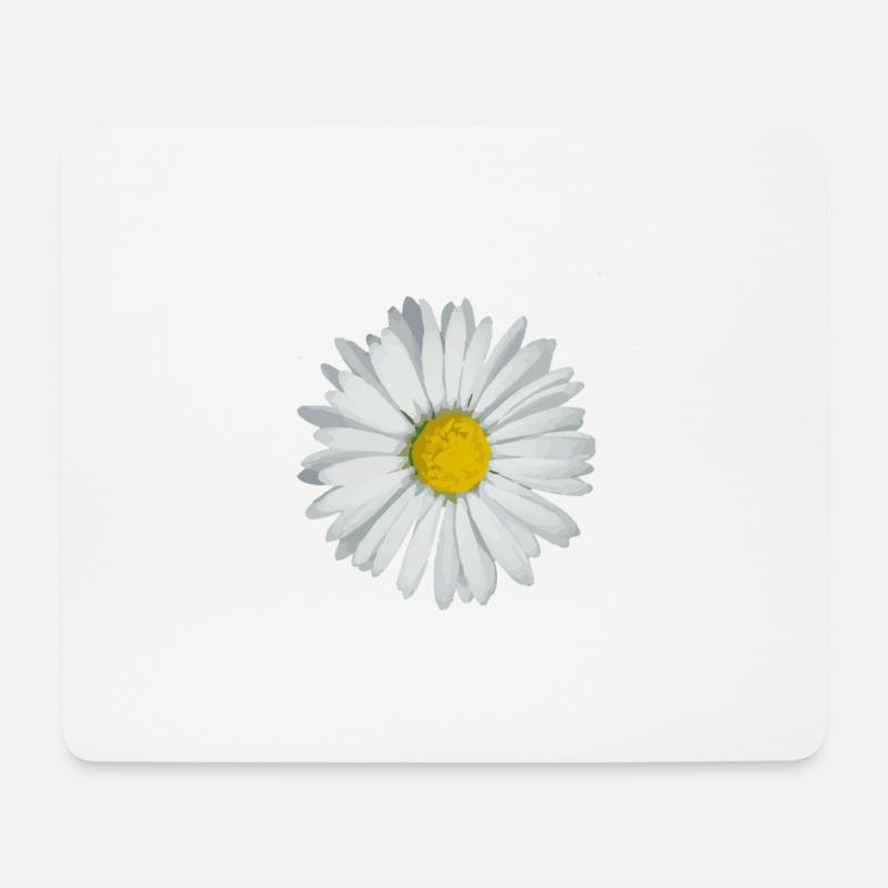 Gänseblümchen - Mousepad (Querformat) - Weiß