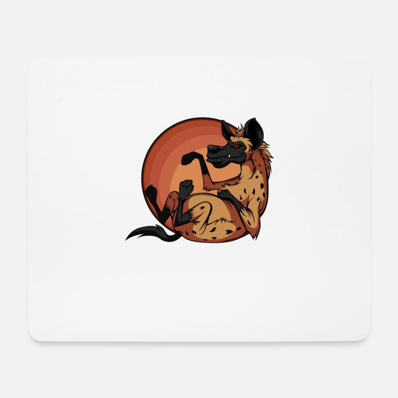 Comic Hyäne - Mousepad (Querformat) - Weiß