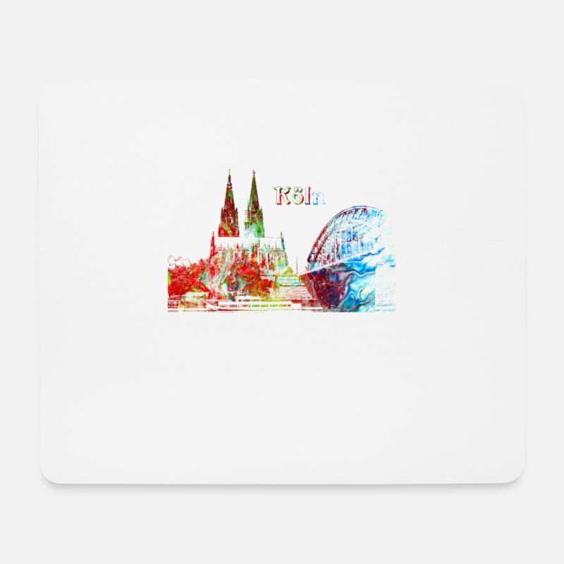 Kölner Dom Köln - Mousepad (Querformat) - Weiß