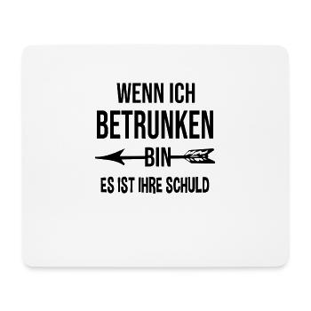 Bier Spruch Party Partnerlook 1 - Mousepad (Querformat) - Weiß - Vorne