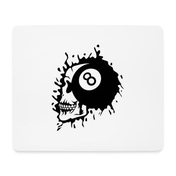 billard tete de mort profil boule 8 - Tapis de souris (format paysage) - blanc - Devant