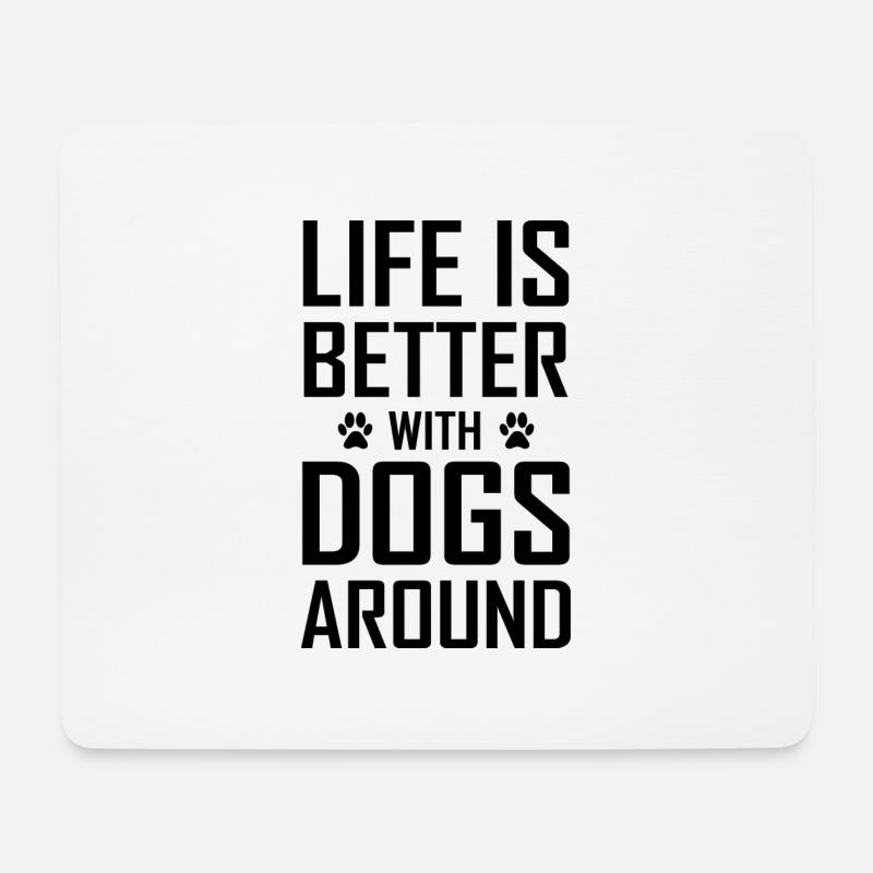 Hund - Mousepad (Querformat) - Weiß