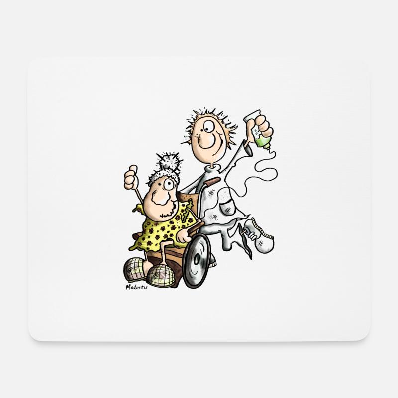 Flotter Altenpfleger - Mousepad (Querformat) - Weiß
