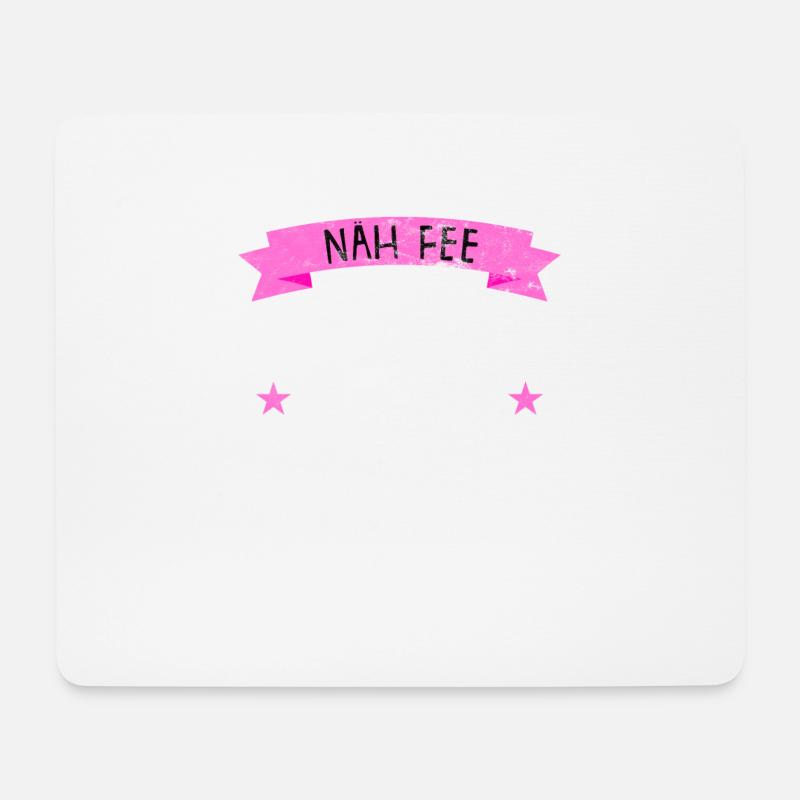 Nähen Näh Fee T-Shirt I Geschenk für Näherinnen - Mousepad (Querformat) - Weiß