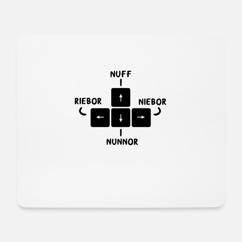 Computer Spieler T-Shirt Dialekt Sachsen sächsisch - Mousepad (Querformat) - Weiß