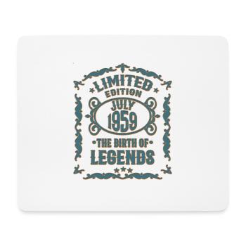 60. Geburtstag July 1959 - Lustiges Geschenk - Mouse Pad (horizontal) - white - Front