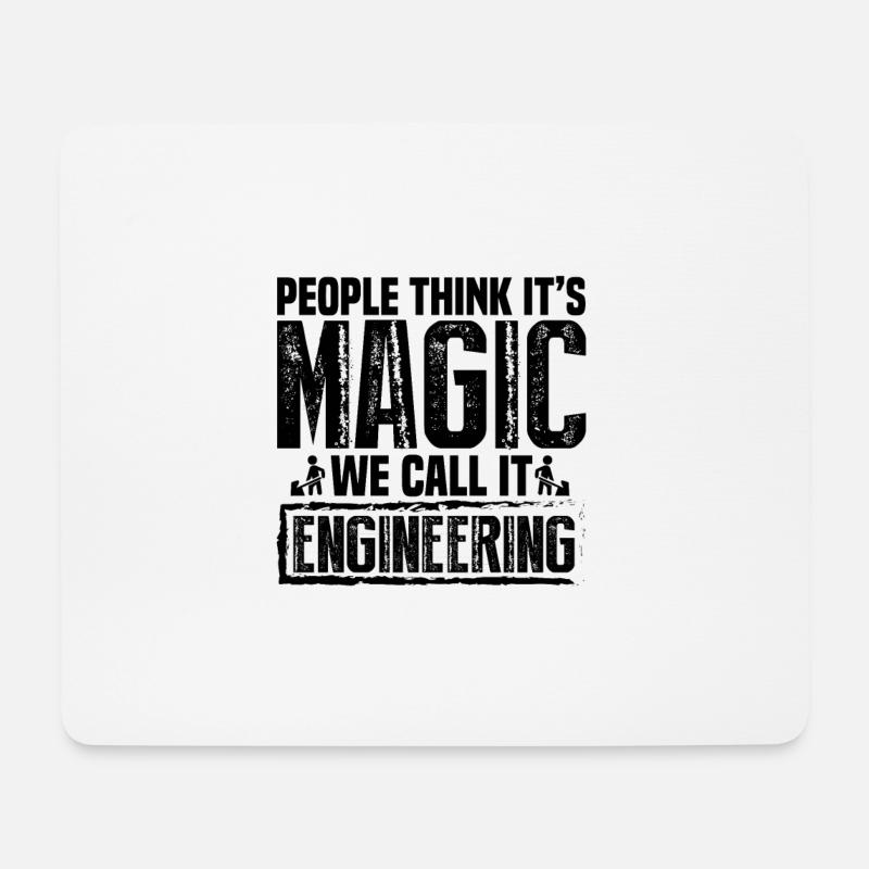 Engineer - Mousepad (Querformat) - Weiß