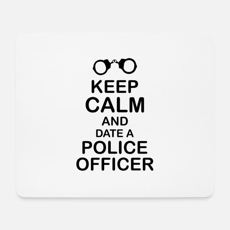 Polizei - Mousepad (Querformat) - Weiß