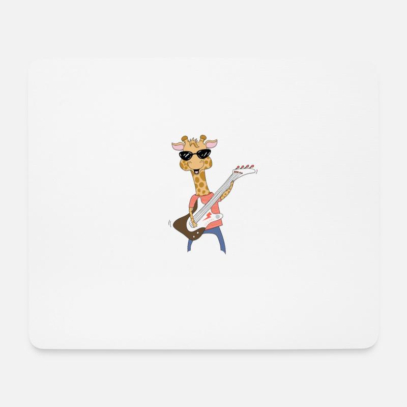 Ich rocke jetzt die Schule | Giraffe Schulkind - Mousepad (Querformat) - Weiß