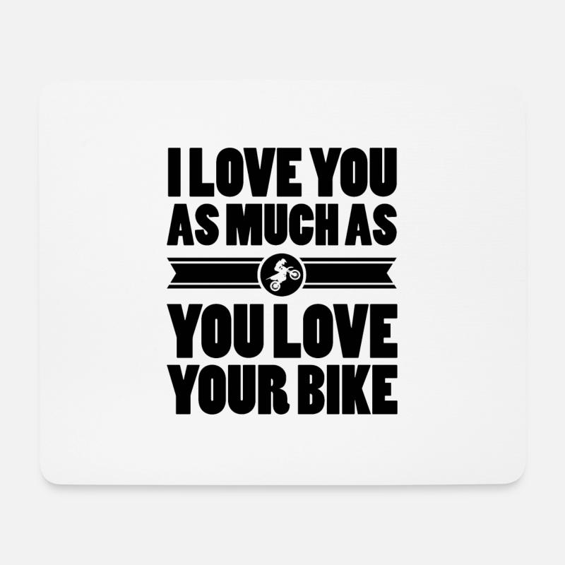 Motorrad - Mousepad (Querformat) - Weiß