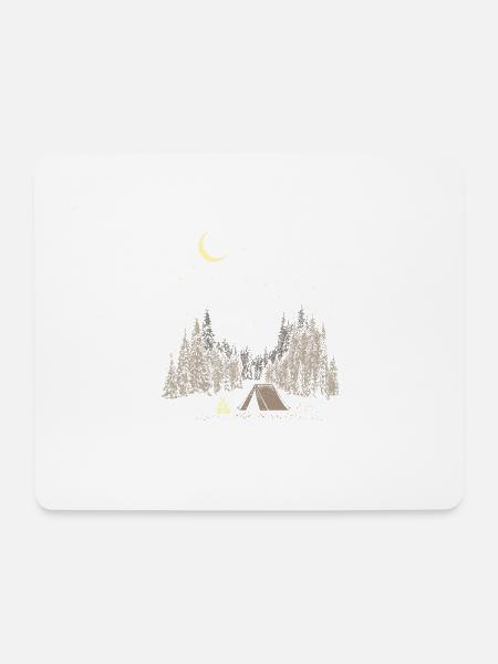 Wald Camping Geschenk - Mousepad (Querformat) - Weiß