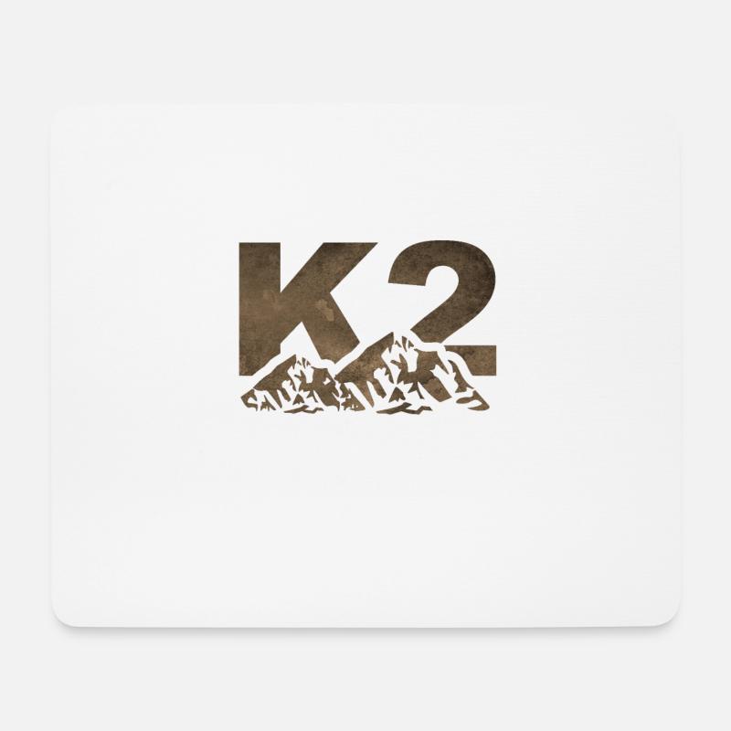 Berg K2 oder Qogir in China - Mousepad (Querformat) - Weiß