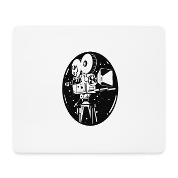 Caméra de cinéma vintage Cinema Kamermann Gift - Tapis de souris (format paysage) - blanc - Devant