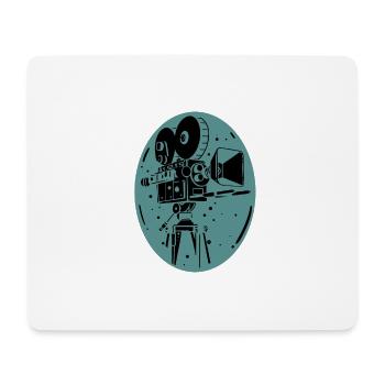 Caméra de cinéma vintage Cinema Kamermann Gift - Tapis de souris (format paysage) - blanc - Devant