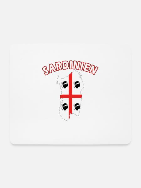Sardinien Landkarte Urlaub Motorrad Flagge - Mousepad (Querformat) - Weiß