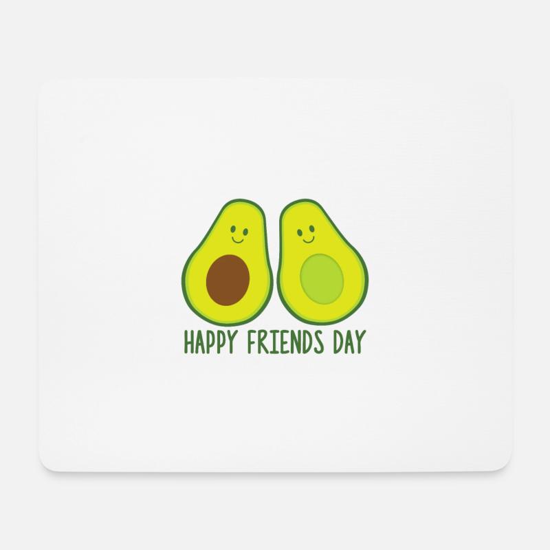 Beste Freunde Avocado - Mousepad (Querformat) - Weiß