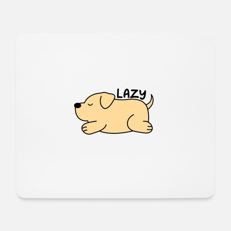 Cooler Hund - Mousepad (Querformat) - Weiß