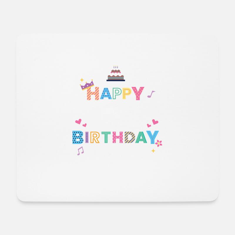 Happy Birthday 10. Geburtstag - Mousepad (Querformat) - Weiß