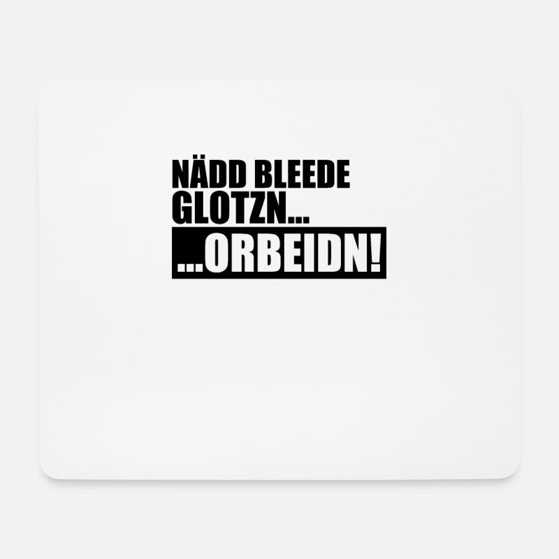 Chef Sprüche auf sächsisch Sachsen Fun Sprüche - Mousepad (Querformat) - Weiß