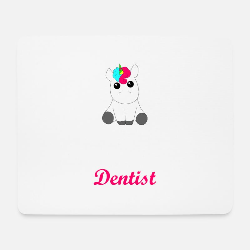 magical dentist Zahnfee, Zahnseide, Höhle, Zahnbür - Mousepad (Querformat) - Weiß