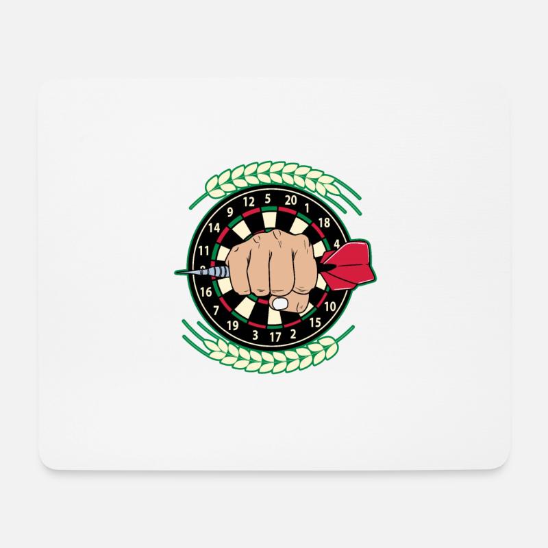 Dart Darten Dartturnier Darttrikot Hand Dartsport - Mousepad (Querformat) - Weiß