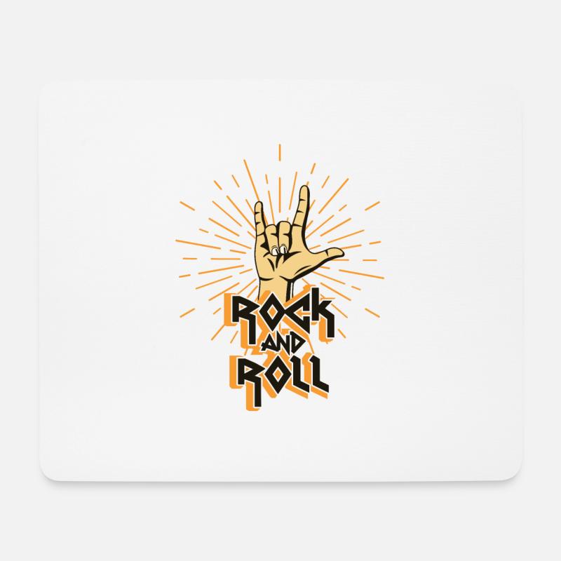 Rock and roll - Mouse Pad (horizontal) - white