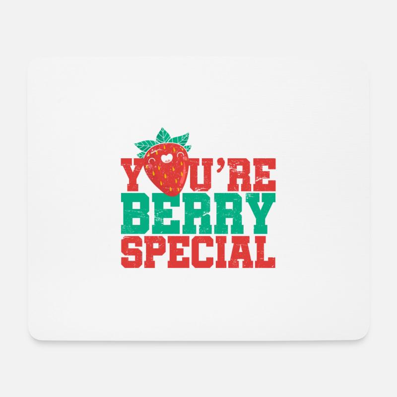 Berry Special Wortspiel Englisch Erdbeere - Mousepad (Querformat) - Weiß