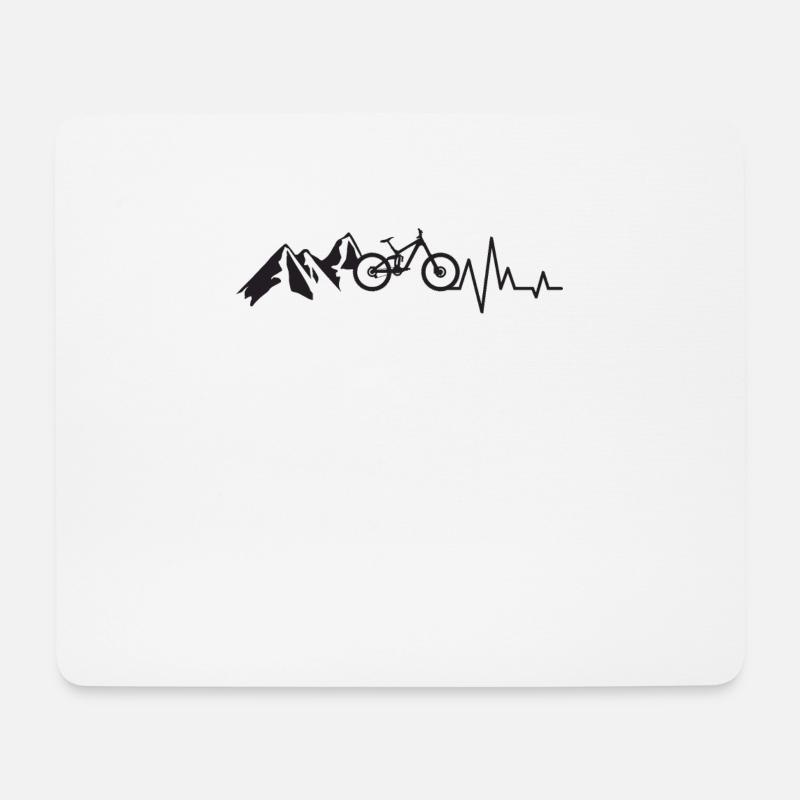 MTB Mountainbike Biker Berge Vintage Geschenk - Mousepad (Querformat) - Weiß