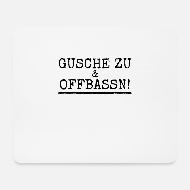 Mund zu & aufpassen auf sächsisch Lehrer Sprüche - Mousepad (Querformat) - Weiß
