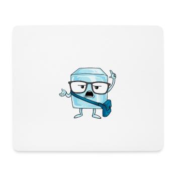 Hipster Ice Cool Nerd Nerdy Étudiant Uni - Tapis de souris (format paysage) - blanc - Devant