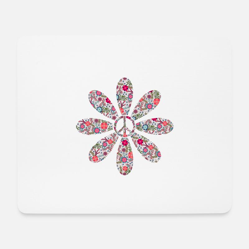 Blumen Kraft - Mousepad (Querformat) - Weiß