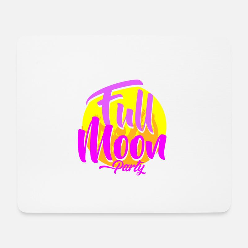 Full Moon Party - Mousepad (Querformat) - Weiß