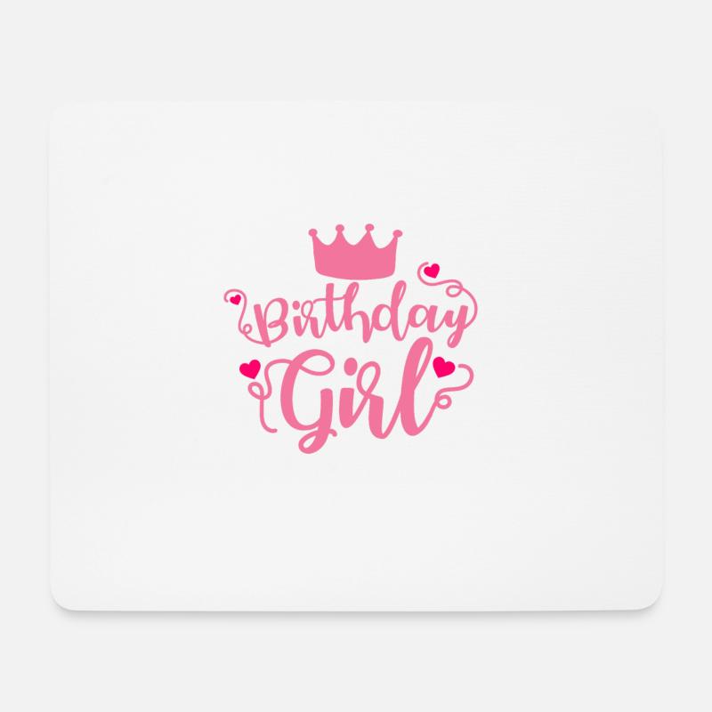 Birthday Girl Geburtstag mädchen Geburtstagsparty - Mousepad (Querformat) - Weiß
