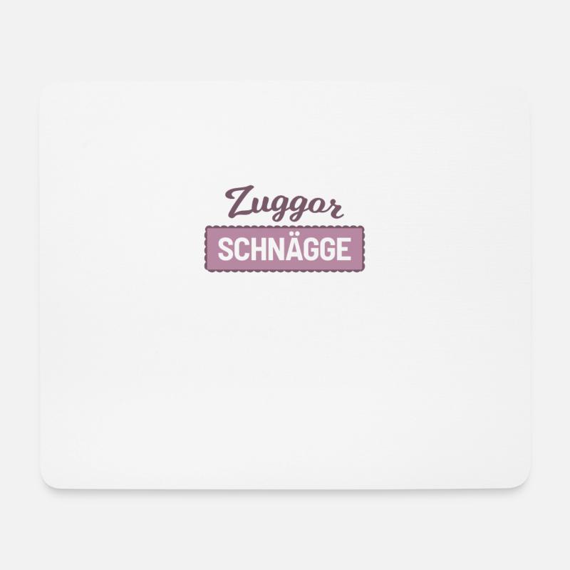 Zuggorschnägge lustige sächsische Sprüche Geschenk - Mousepad (Querformat) - Weiß