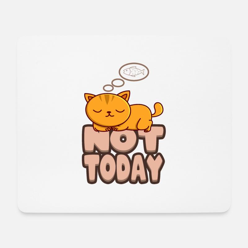 Cat is dreaming - Mouse Pad (horizontal) - white
