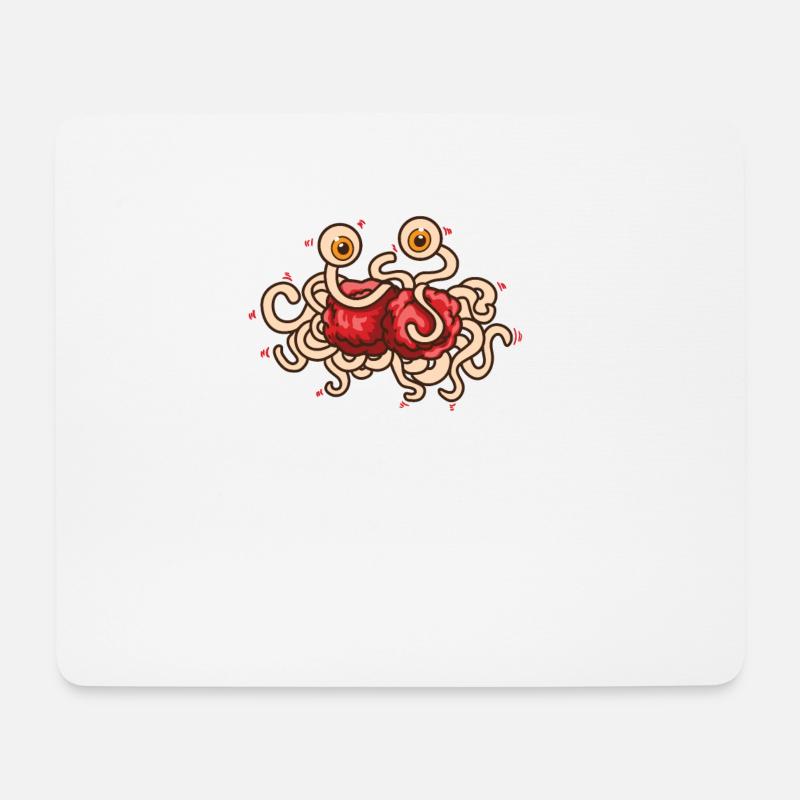Spaghettimonster Pastafarianismus Pastafari - Mousepad (Querformat) - Weiß