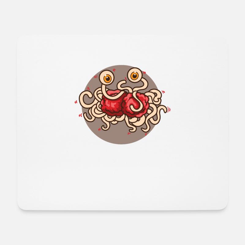 Spaghettimonster Pastafarianismus Pastafari - Mousepad (Querformat) - Weiß