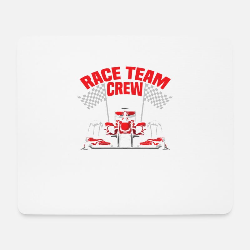 Rennwagen Gokart Rennfahrer Auto - Mousepad (Querformat) - Weiß
