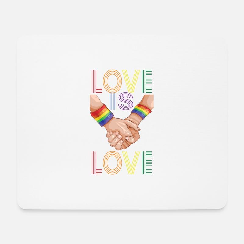 Love is Love - Mousepad (Querformat) - Weiß