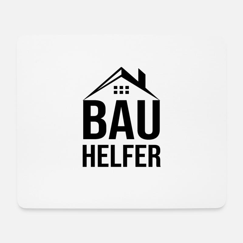 Bauhelfer Richtfest Geschenkidee - Mousepad (Querformat) - Weiß