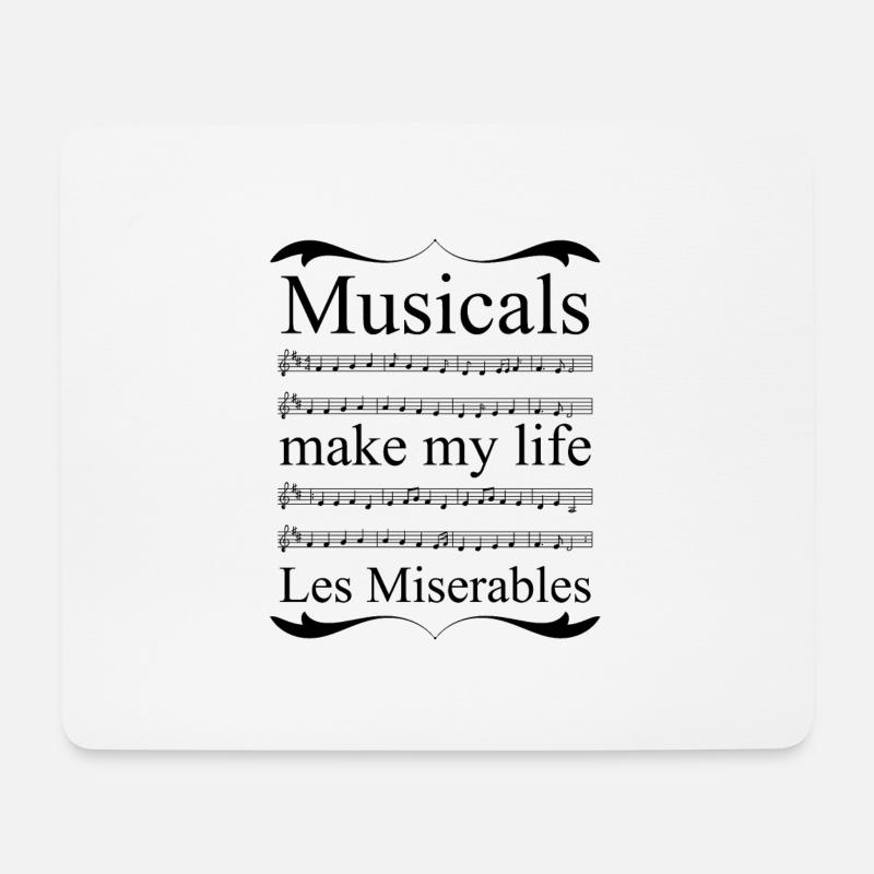 Musicals make my life Les Miserables - Mousepad (Querformat) - Weiß