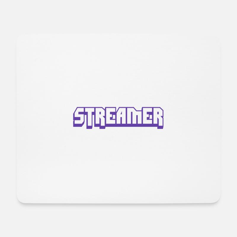 Streamer twitch mixer youtube shirt design motiv g - Mousepad (Querformat) - Weiß
