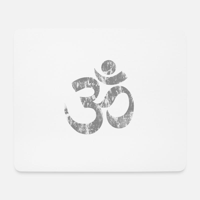Om Namaste - Mousepad (Querformat) - Weiß
