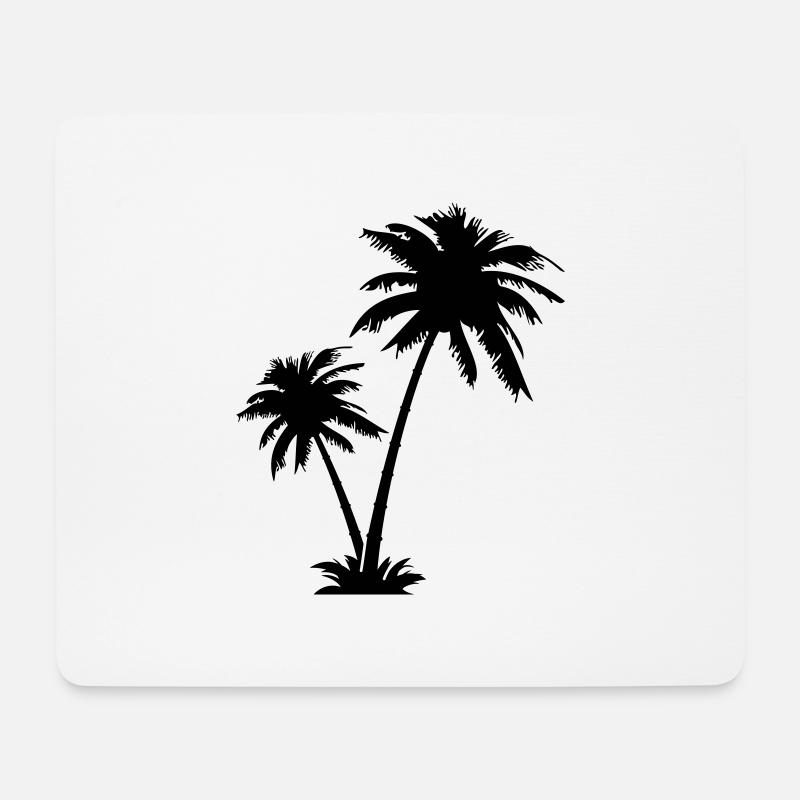 Palmen - Mousepad (Querformat) - Weiß