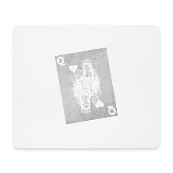Halloween Spielkarte Königin Karte Kartenspiel - Mousepad (Querformat) - Weiß - Vorne