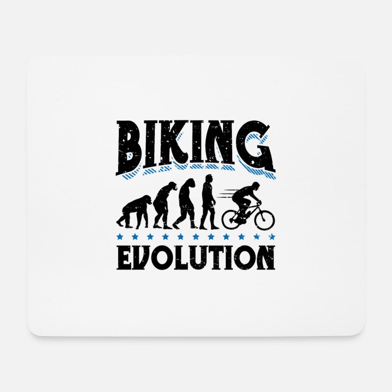 Evolution Biking Radfahrer Radsport Radsport Bike - Mousepad (Querformat) - Weiß